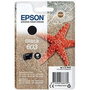 Epson 603 Negro Cartucho de Tinta Original - C13T03U14010