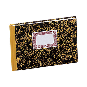 Dohe Cuaderno Cartone Cuentas Corrientes de 100 Hojas - Cuarto Apaisado - Tapa en Tres Piezas con Lomera de Tela - Interior en Papel Offset de 70g/m2 