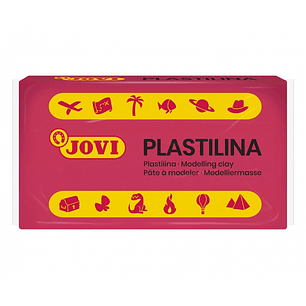Jovi Caja de 30 Pastillas de Plastilina 50gr - Muy Moldeable - No Se Seca - sin Gluten - Libre de Alergenos - No Toxica - Color Rojo