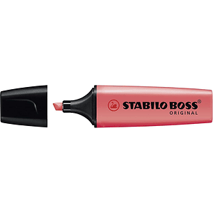 Stabilo Boss 70 Pastel Marcador Fluorescente - Trazo entre 2 y 5mm - Recargable - Tinta con Base de Agua - Color Rojo Coral Meloso