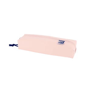 Oxford Live & Go Estuche Rectangular Mediano - Material Acolchado - Goma Elastica para unirlo al Cuaderno - Color Rosa