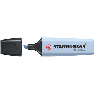 Stabilo Boss 70 Pastel Rotulador Marcador Fluorescente - Trazo entre 2 y 5mm - Recargable - Tinta con Base de Agua - Color Azul Nublado