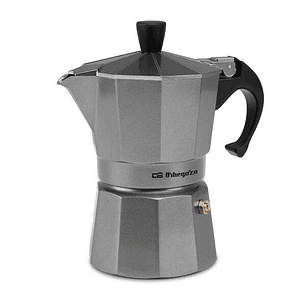 Orbegozo KFS 320 Cafetera de Aluminio para 3 Tazas - Rapida - Eficiente y Segura - Ideal para Cocinas Electricas - a Gas o de Vitroceramica - Ergonomi