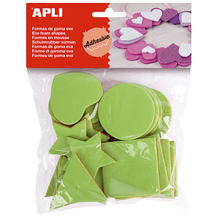 Apli Formas Goma Eva Multicapa 25 U - Material de Alta Calidad - Multicolor - Facil de Cortar y Pegar