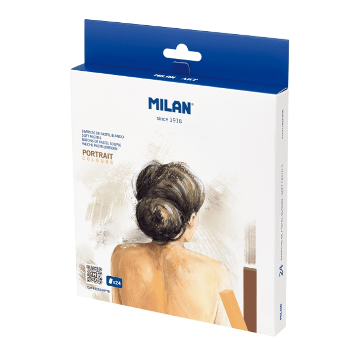 Milan Art Pack de 24 Barritas Pastel Blando - Colores Retrato - Colores Surtidos 1