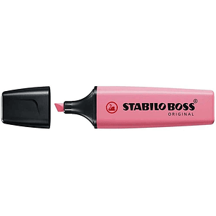 Stabilo Boss 70 Pastel Marcador Fluorescente - Trazo entre 2 y 5mm - Recargable - Tinta con Base de Agua - Color Rosa Cerezo en Flor