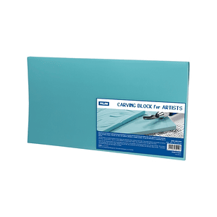 Milan Carving Block Plancha de Grabado - Vinilo Flexible - Formato L - 28x15x0.6cm - Color Azul