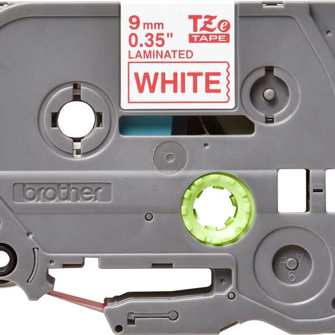 Brother TZe222 Cinta Laminada Original de Etiquetas - Texto rojo sobre fondo blanco - Ancho 9mm x 8 metros 1