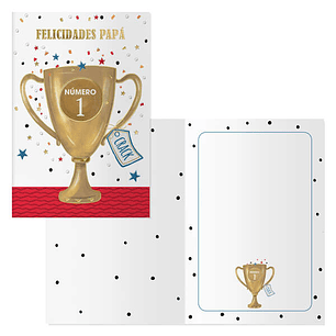 Dohe Pack de 6 Tarjetas de Felicitacion Dia del Padre - 11.5x17cm - Impresion a Todo Color - Estampaciones con Pelicula de Color - Estampacion en Seco