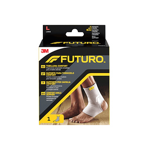 Futuro Comfort Tobillera - Talla L (38.1 - 44.5cm) - Transpirable - Elastico - Color Gris