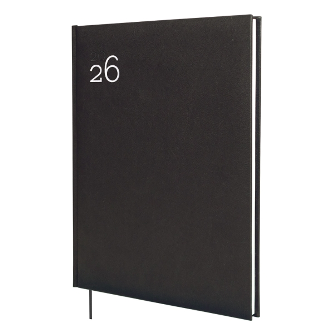 Finocam Dynamic Milano Agenda Profesional - Anual 2026 - Tapa Dura Acolchada - Formato Y12 - 214x19x275mm - Semana Vista en Vertical - Color Negro 1