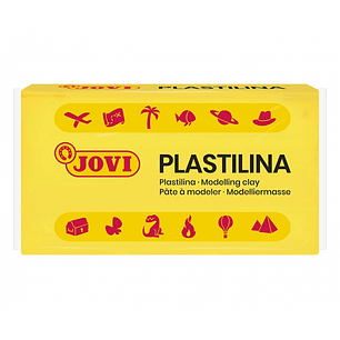 Jovi Caja de 30 Pastillas de Plastilina 50gr - Muy Moldeable - No Se Seca - sin Gluten - Libre de Alergenos - No Toxica - Color Amarillo