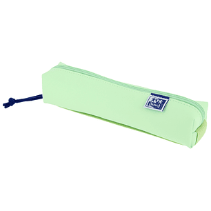Oxford Live & Go Estuche Cuadrado Pequeño - Material Acolchado - Goma Elastica para unirlo al Cuaderno - Color Verde