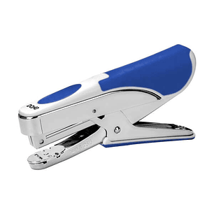 Dohe grapadora Tipo Tenaza - Fabricada en Acero Cromado y Plastico Azul - Carga Superior - Capacidad de Grapado 20 Hojas - Admite 150 grapas de 22/6, 