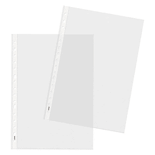 Dohe Premium Plus Pack de 100 Fundas Multitaladro Tamaño Folio - Polipropileno Rugoso - 16 Perforaciones