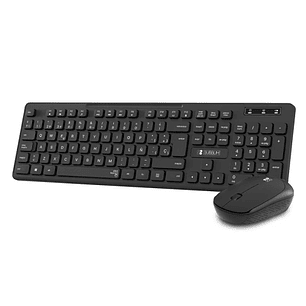 Subblim Combo Business Slim Silencioso Inalambrico 2.4G - Teclado y Raton Ergonomicos - Conexion Plug & Play - Resistente a Derrames - Pulsaciones Sil