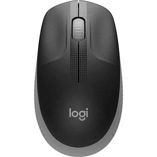Logitech M190 Full Size Raton Inalambrico USB 1000dpi - 3 Botones - Gran Tamaño - Uso Ambidiestro - Color Negro/Gris Claro