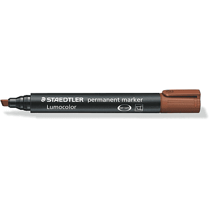 Staedtler Lumocolor 350 Rotulador Permanente - Punta Biselada 2-5mm aprox. - Tinta Base de Alcohol - Secado Rapido - Color Marron