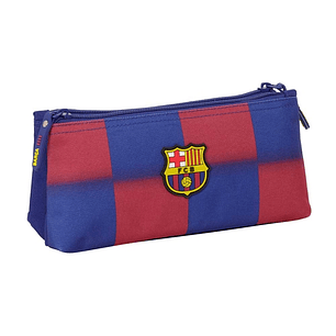 Safta F.C.Barcelona Portatodo de 2L - 2 Compartimentos - Cierre de Cremallera - 22x10x8cm - Color Rojo y Azul