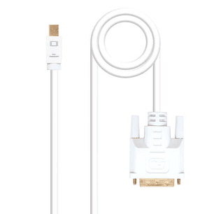 Nanocable Cable Conversor Mini DP Macho a DVI Macho 5m - Color Blanco