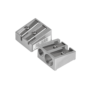 Milan Sacapuntas de 2 Orificios - Cuchilla de Acero al Carbono - Fabricado en Aluminio