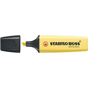 Stabilo Boss 70 Pastel Rotulador Marcador Fluorescente - Trazo entre 2 y 5mm - Recargable - Tinta con Base de Agua - Color Amarillo Cremoso