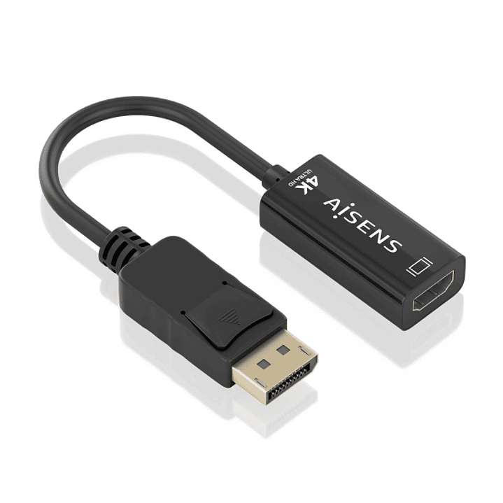 Aisens Conversor DISPLAYPORT a HDMI 4K@60HZ - DP/M-HDMI/H - 15cm - Color Negro 1
