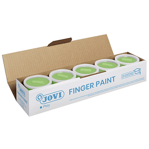 Jovi Bote de Pintura de Dedos - 125ml - Colores Mezclables - Textura Gelatinosa - Lavable - sin Gluten Ni Alergenos - No Toxico - Color Verde