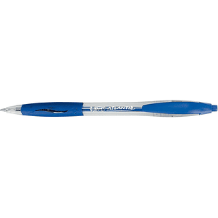 Bic Atlantis Classic Boligrafo Retractil - Punta de 1mm - Cuerpo Transparente con Grip - Color Azul