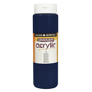 Daler Rowney Graduate Pintura Acrilica - Botella de Plastico - 500ml - Color Indigo