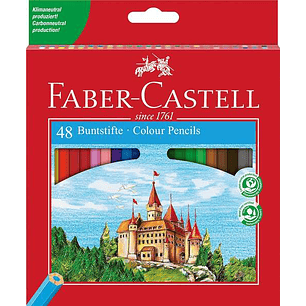 Faber-Castell Classic Colour Pack de 48 Lapices de Colores Hexagonales - Resistencia a la Rotura - Colores Surtidos