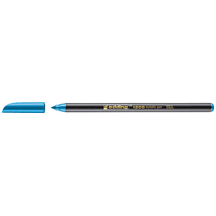 Edding 1200 Rotulador - Punta Redonda - Trazo 1mm - Tinta con Base de Agua - Color Azul Metalizado