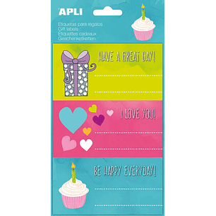 Apli Etiquetas Adhesivas Great Day - Tamaño 76x39mm - 9 Etiquetas por Bolsa - Adhesivo Permanente de Alta Calidad - Ideal para Marcar e Identificar Re