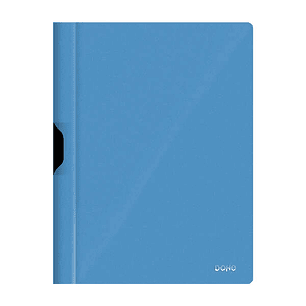 Dohe Dossier con Clip Metalico - Tamaño A4 - Fabricado en Polipropileno Opaco de 350 Micras - Color Azul