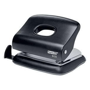 Rapid Eco Taladro Perforador - Perfora hasta 20 Hojas - Facil Vaciado - Punzones 5.5mm - Fabricado con un 74% de Plastico Reciclado Postconsumo - Colo