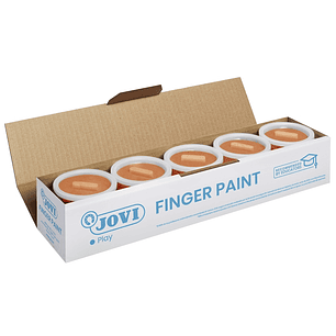 Jovi Bote de Pintura de Dedos - 125ml Pintura de Dedos - Colores Mezclables - Textura Gelatinosa - Lavable - sin Gluten Ni Alergenos - No Toxico - Est