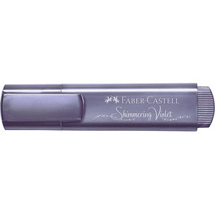 Faber-Castell Textliner 46 Metallic Marcador Fluorescente - Punta Biselada - Trazo entre 1mm y 5mm - Tinta con Base de Agua - Color Violeta Metalico
