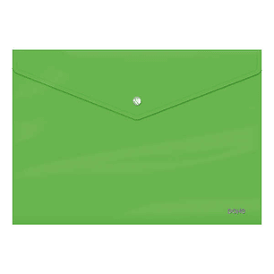Dohe Sobre Portadocumentos Tamaño Folio - Cierre de Broche - Polipropileno Cristal Opaco 200 Micras - Color Verde