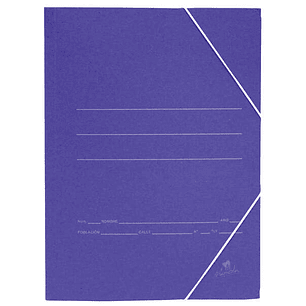 Mariola Carpeta de Carton Sencilla Folio 500gr/m2 - Medidas 34x25x1cm - Cierre con Goma Elastica - Color Azul mate