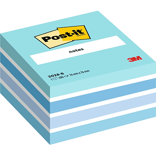Post-It Cubo de 450 Notas Adhesivas Reposicionables - Forma Cuadrada - 76x76mm - Colores Surtidos