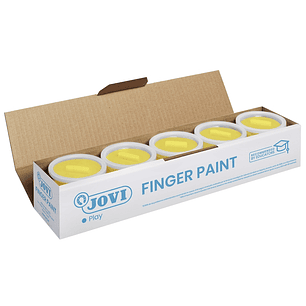 Jovi Bote de Pintura de Dedos - 125ml Pintura de Dedos - Colores Mezclables - Textura Gelatinosa - Lavable - sin Gluten Ni Alergenos - No Toxico - Est