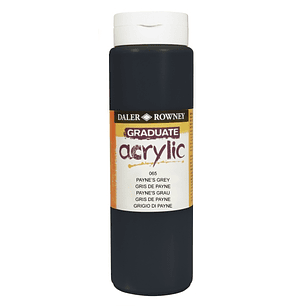 Daler Rowney Graduate Pintura Acrilica - Botella de Plastico - 500ml - Color Gris de Payne