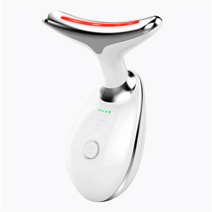 XO FG05 Masajeador de cuello y nuca - Vibracion hasta 7000/min - Micro Impulsos - 3 Modos de Masaje y Luminoterapia - Color Blanco 1