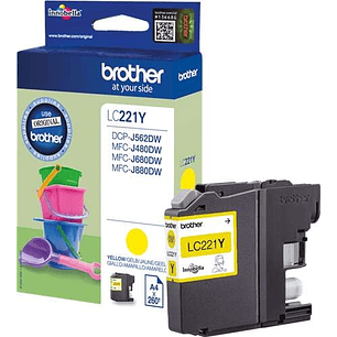 Brother LC221 Amarillo Cartucho de Tinta Original - LC221YBP