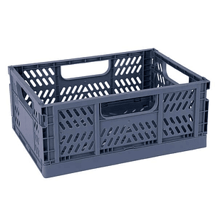 Apli Up North Pack de 2 Cajas de Plastico Plegables y Apilables - Tamaño 290x210x120mm - Ideal para Herramientas, Juguetes, Colada etc... - Color Azul