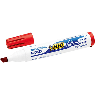 Bic Velleda 1751 ECOlutions Marcadores para Pizarra - Punta Biselada - Trazo entre 3mm y 5.5mm - Tinta con Base de Alcohol - Ecologico - Borrado Optim