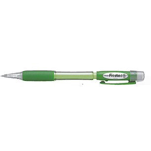 Pentel Fiesta II Portaminas HB 0.5mm con Goma - Incluye 2 Recargas - Grip de Goma - Diseño Ergonomico - Color Verde