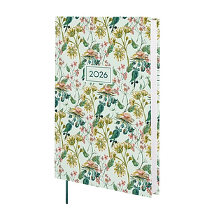 Finocam Dynamic Porto Design Agenda - Anual 2026 - Tapa Dura - Formato Y10 - 145x23x210mm - 1 Dia por Pagina - Tematica de Flores