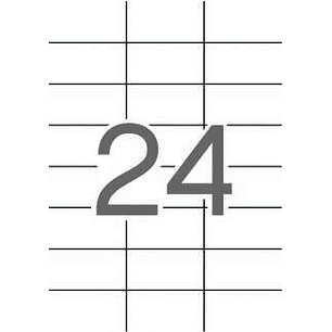 Apli Pack de 600 Etiquetas 70x37mm  - 25 Hojas por 24 Etiquetas - Adhesivo Permanente - Cantos Rectos - Color Blanco