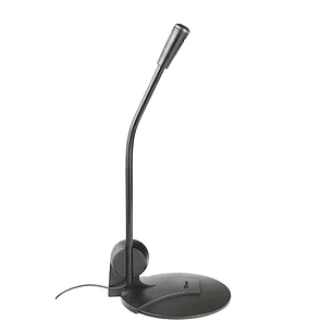 Trust Primo Microfono de Escritorio - Alta Sensibilidad - Jack 3.5mm - Cable de 1.80m - Color Negro